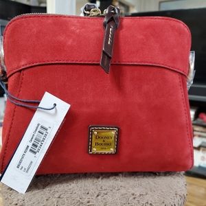 Dooney & Bourke Red Suede Cameron Crossbody NWT